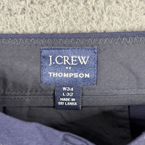 J Crew Pants Mens 34x32 Blue Thompson Tapered Fit Four Season Wool Stretch - Picture 3 of 14